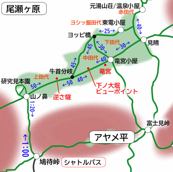 尾瀬ヶ原地図